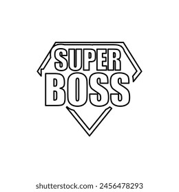 super boss icon on a white background, vector illustration