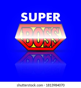 Super boss logo, vector art illustration.