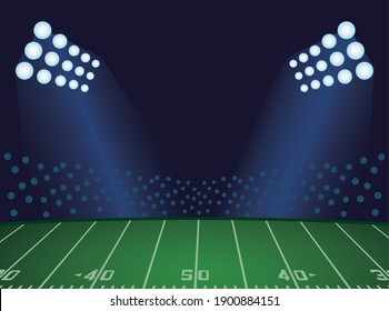 super bowl championship poster with stadium scene vector illustration design