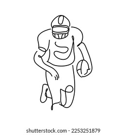 superbowl arte de línea de dibujo continuo minimalista. blanco aislado. adecuado para almohadas, arte mural, camisetas, etc. ilustraciones vectoriales