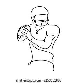 super bowl continuous drawing line art minimalist. isolated white. suitable for pillows, wall art, t-shirts, etc. vector illustration