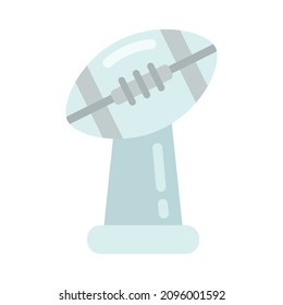 Super bowl flat icon. American Football clipart. Cartoon illustration. Vector sign for mobile app and web sites. 