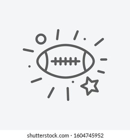 Super bowl icon line symbol. Isolated vector illustration of icon sign concept for your web site mobile app logo UI design.