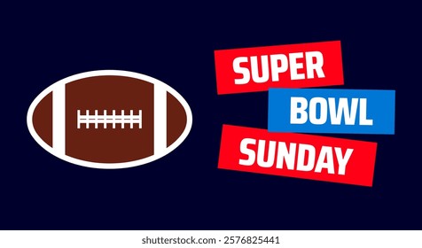 super bowl sunday background banner or poster design template. observed every year in February. Holiday concept. Use to any Template, card, poster, placard, template.