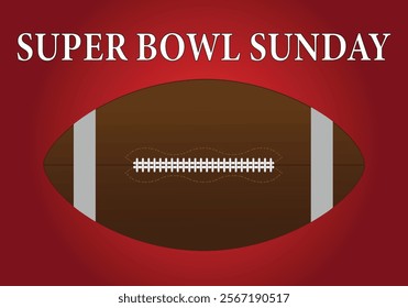 SUPER Bowl Sunday Banner. American Football Super Bowl Sunday football championship.