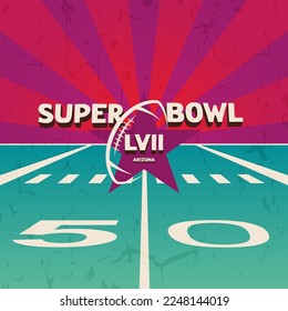 Super Bowl tournament february American football bowl tournament Football field in Arizona flag 