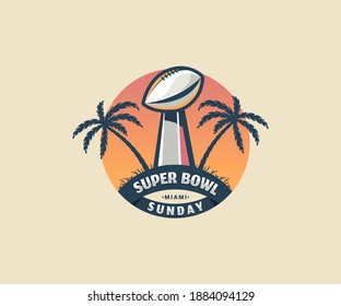 Super Bowl Weekend vector illustration
