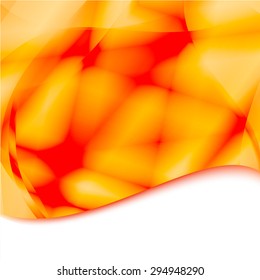 super bright orange red abstract background with clear swoosh wave. vector illustration