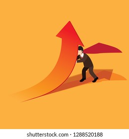 super business man make profit