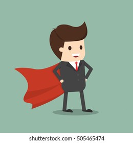 Super Business man.flat design, Business concept illustration.