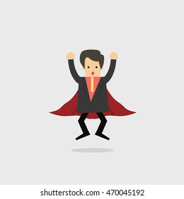 Super Businessman Business concept, vector illustrator