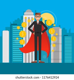 Super Businessman. vector