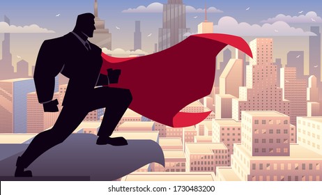 Superhero Watch 2 Superhero Watching Over Stock Vector (Royalty Free ...