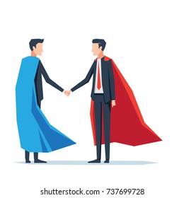 super businessmen handshake