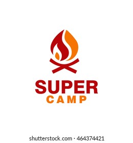 Super Camp - Camp Fire Logo