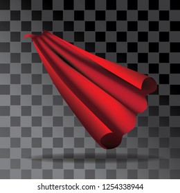 Super cape with transparent shadow. Eps10 vector illustration.