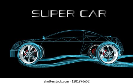 Super Car Background Vector