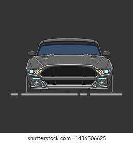 Super car black color vector graphic Design.Super car black color background.  