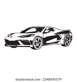 super car (black and white)