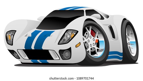 Super Car Cartoon Vector Illustration