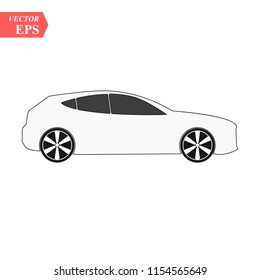 Super car design concept. Unique modern realistic art. Generic luxury automobile. Car presentation side view eps10