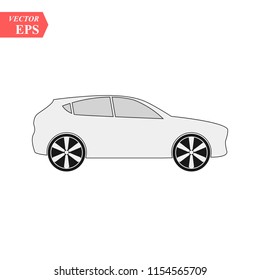 Super car design concept. Unique modern realistic art. Generic luxury automobile. Car presentation side view eps10