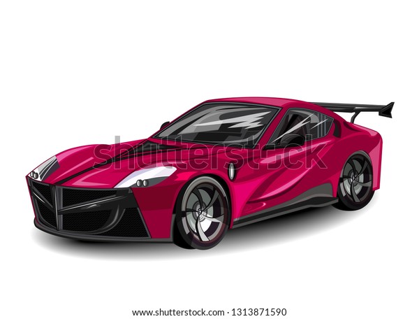 Super car design\
concept. Unique modern realistic art. Generic luxury automobile.\
Car presentation side\
view