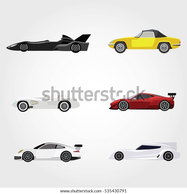 Super car design concept. Unique modern
realistic art. Generic luxury automobile. Car presentation side
view. Vector
Illustration