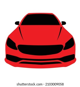 super car front view vector design