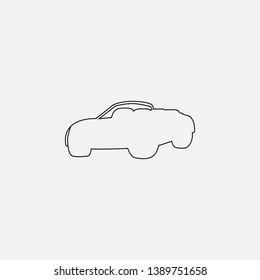 super car icon sign signifier vector