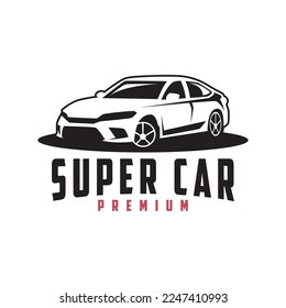 super car logo design Pro Vector Pro Vector