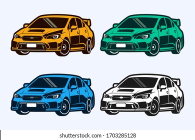 Super Car Mascot Vector Design