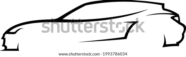 super car
outline with the type of suv 
hatchback