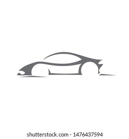Super Car silhouette logo Vector template icons