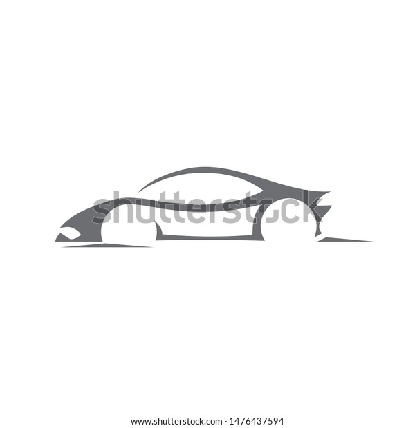 Super Car\
silhouette logo Vector template\
icons