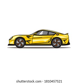 super car simple vector illustration 