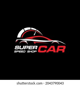 SUPER CAR SPEED SHOP VECTOR LOGO