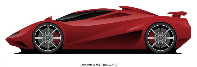 Super Car Vector Illustration