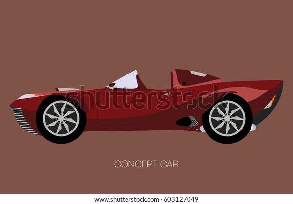 super car vector, side view of car, automobile,\
motor vehicle