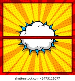 Super Cartoon Abstrakter Hintergrund, Comic-Buch-Rede Blasen-Hintergrund. Retro Vektorgrafik Comics Pop Art Design Illustration.