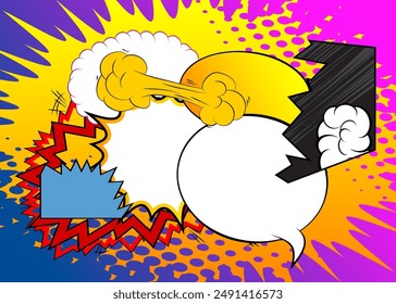 Super Cartoon Background, comic book abstract backdrop. Retro vector comics pop art illustration design.