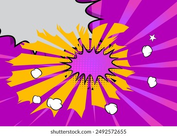 Super Cartoon Background, comic book abstract backdrop. Retro vector comics pop art illustration design.