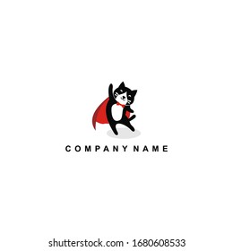 Super cat design vector logo
