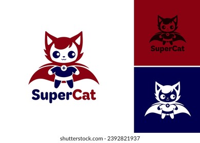 Super Cat Logo is a dynamic and impact logo design featuring a powerful and heroic cat. Suitable for pet products, superhero-themed businesses, and animal rescue organizations.