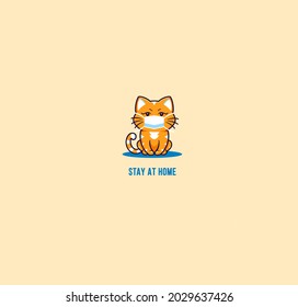 Super cats Masked cat corona virus cartoon vector design 