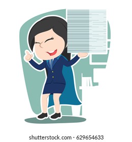 super chinese businesswoman completed many task