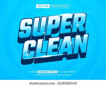 super clean editable text, font effect, 3d text for title