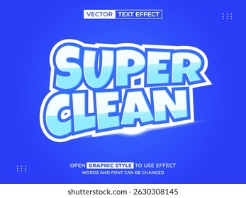 super clean editable text, font effect, 3d text for title