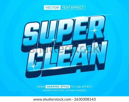 super clean editable text, font effect, 3d text for title