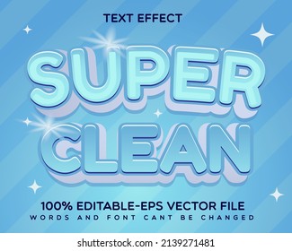 Super Clean Text Effect Template Vector. Editable Modern Text 